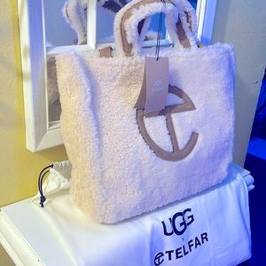 NEW Ugg x Telfar leather sheepskin med size you can fit a laptop in. I HAVE 2